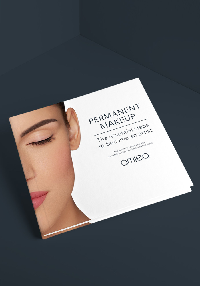 amiea Permanent Makeup book amiea Permanent Makeup book, on a grey background